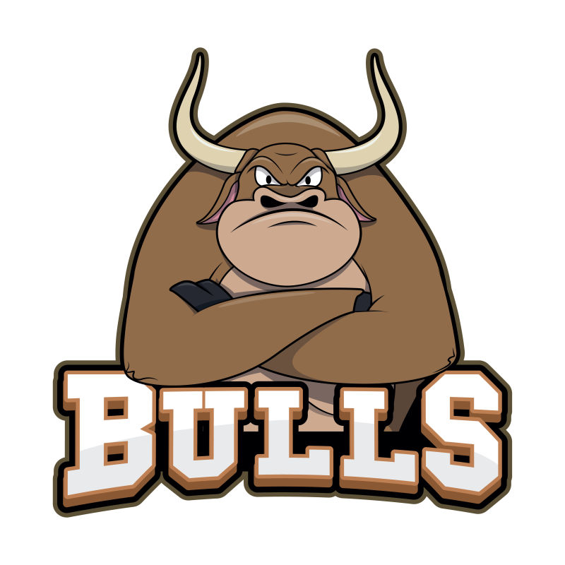 矢量卡通公牛标志设计