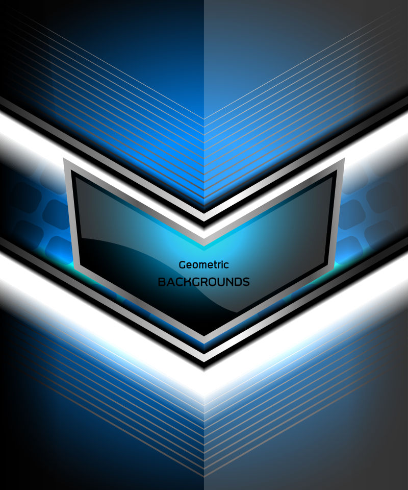 蓝色图案的矢量金属背景设计