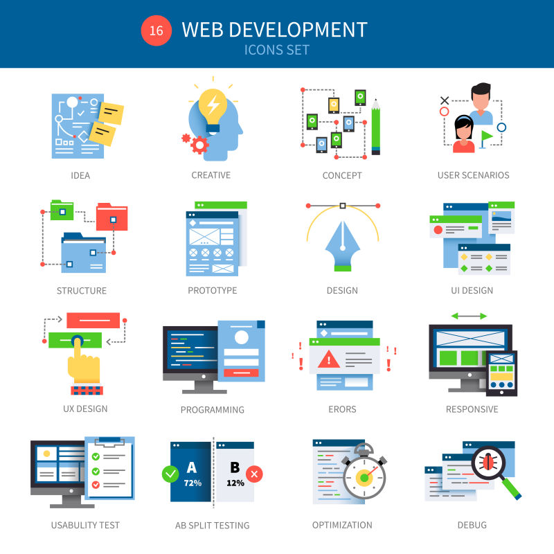 SEO优化图标矢量设计