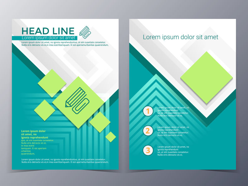 创意矢量商业几何风格的宣传册设计