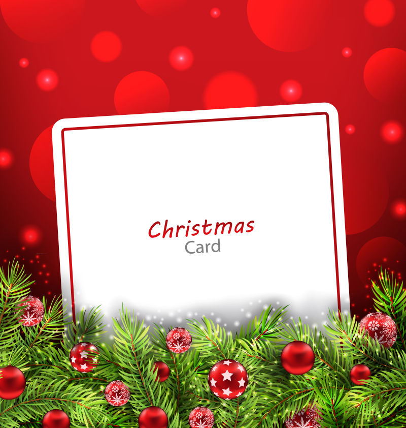 圣诞节祝福卡片矢量设计