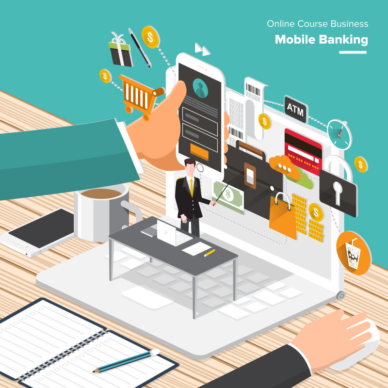 多样的手机应用概念插图矢量设计