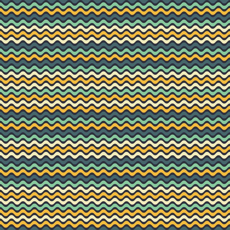 矢量黄色绿色波浪无缝背景