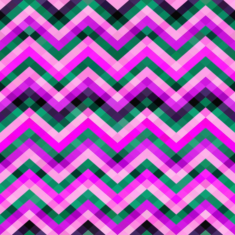 矢量抽象马赛克风格的波形无缝背景