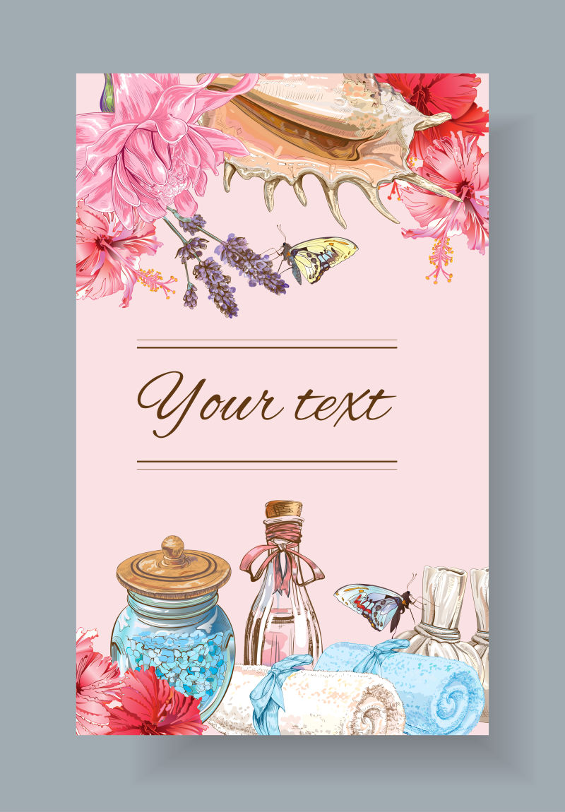 矢量的鲜花图案横幅设计