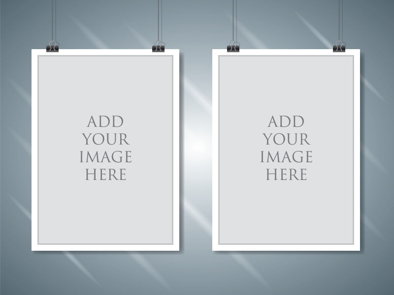 空白的矢量悬挂的海报