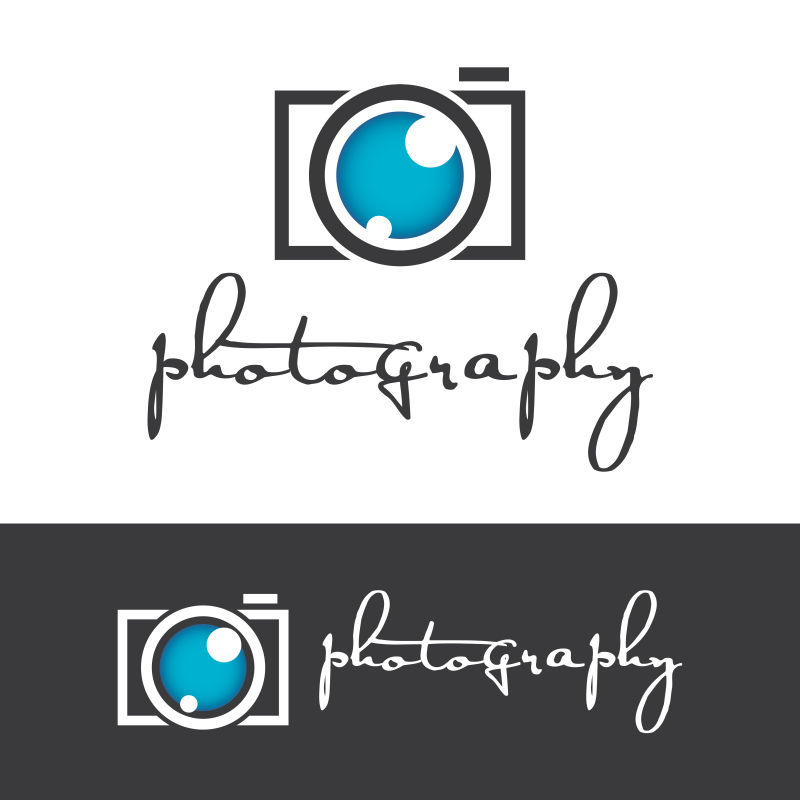 相机图案标志矢量设计