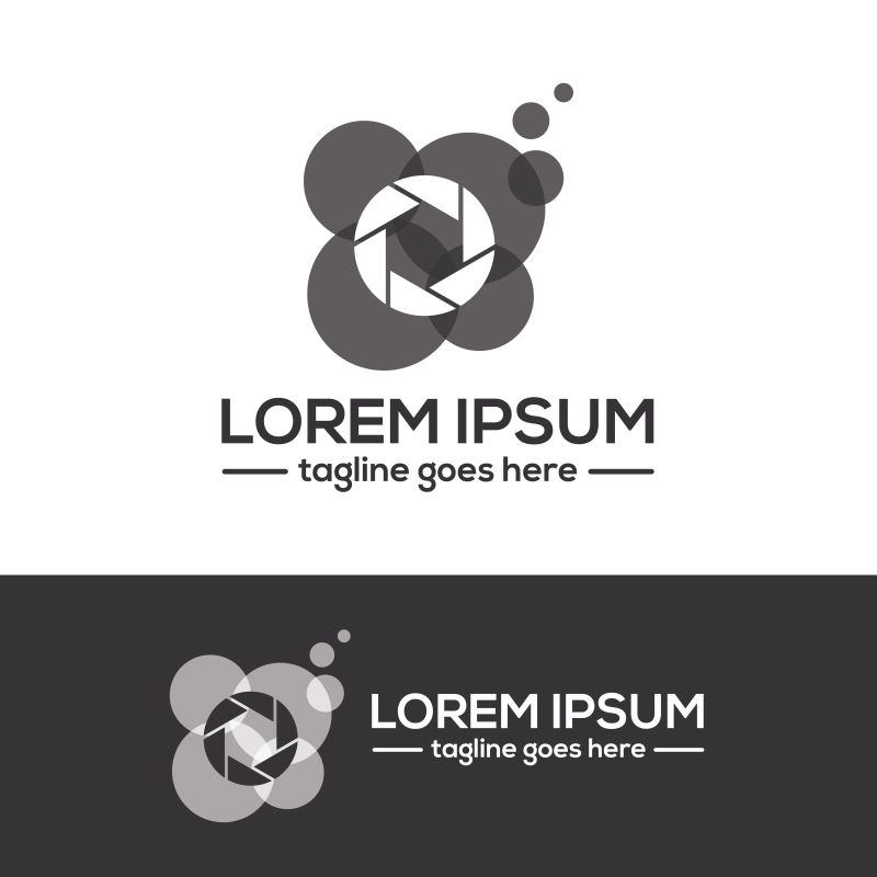 抽象摄影标志矢量