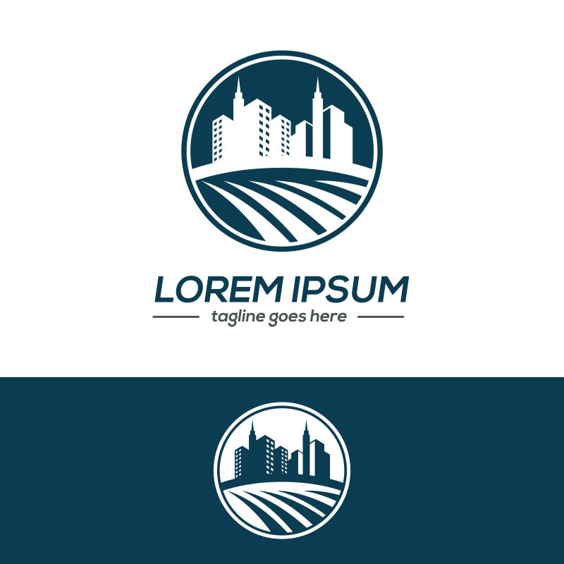 创意的房地产公司标志设计矢量