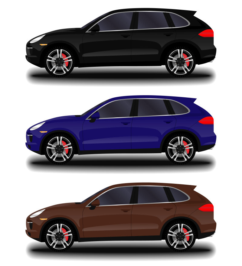 矢量的运动型多用途汽车插图