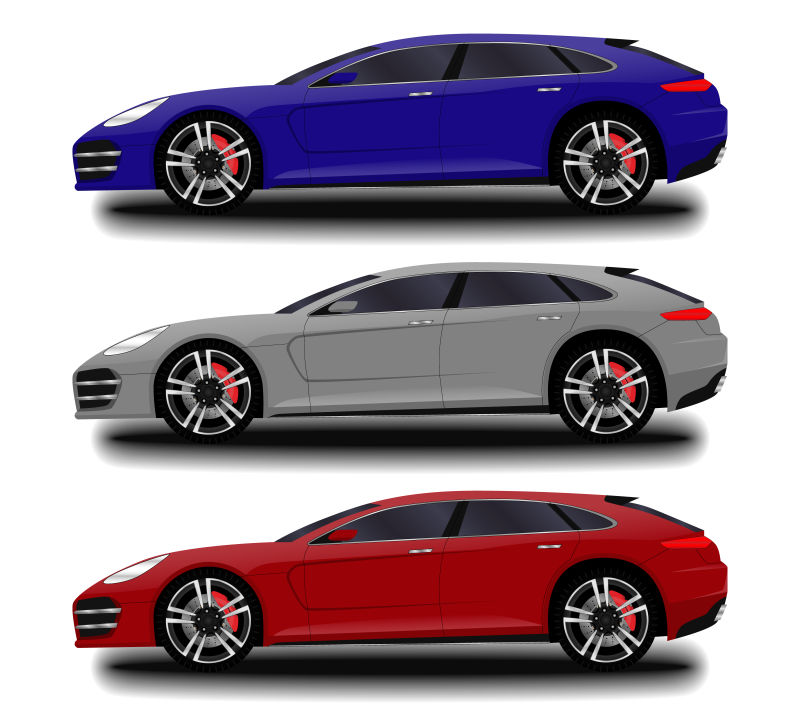 现代汽车插图矢量设计
