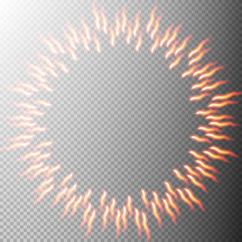 矢量围成圈的火焰设计