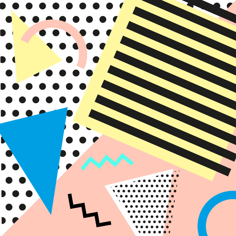 创意矢量彩色几何时尚背景