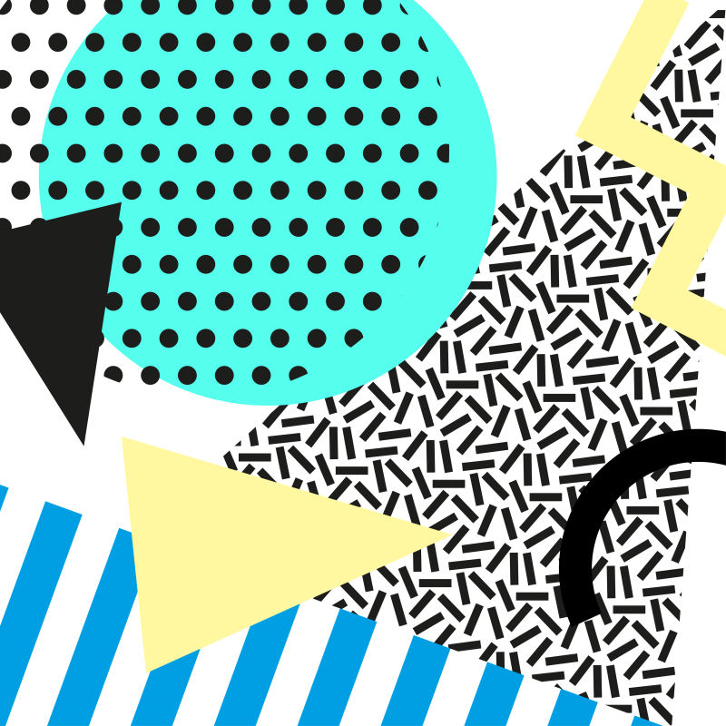 创意复古风格的几何元素的现代背景