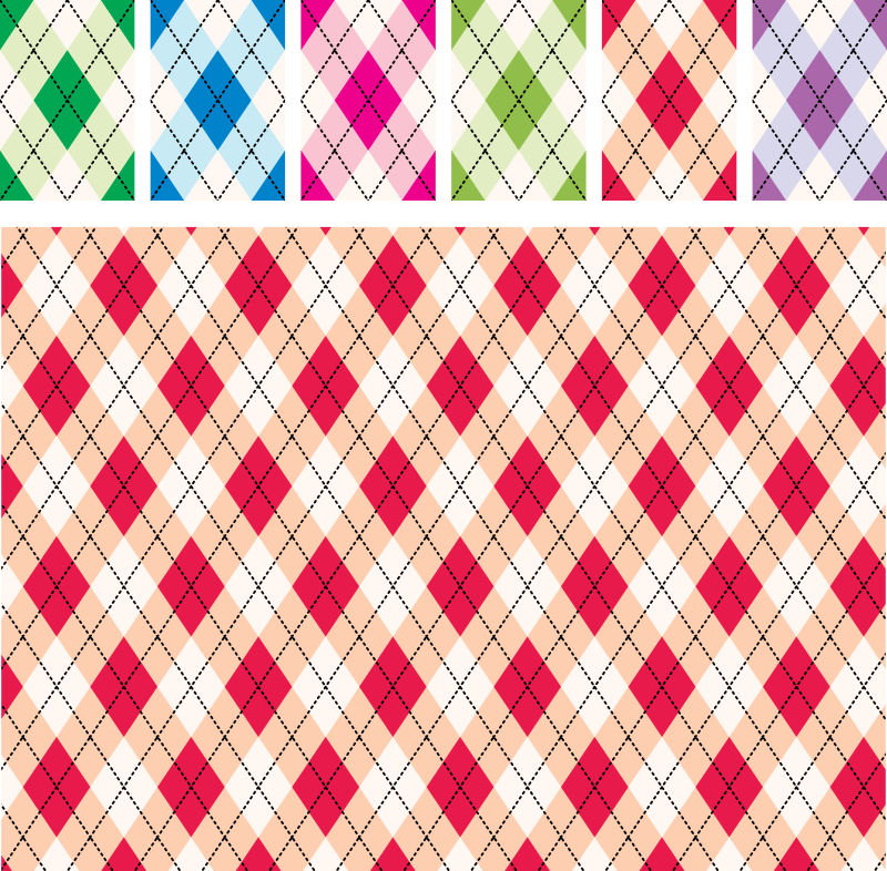 创意矢量无缝方格背景