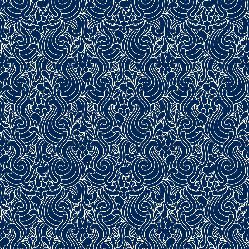 深蓝色抽象花纹的背景矢量设计