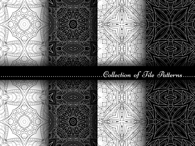 矢量手绘复古装饰花纹的背景