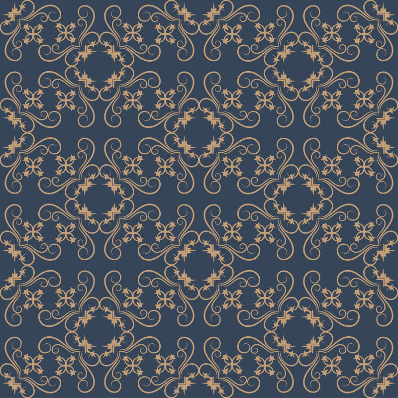 棕色优雅花纹的矢量背景设计