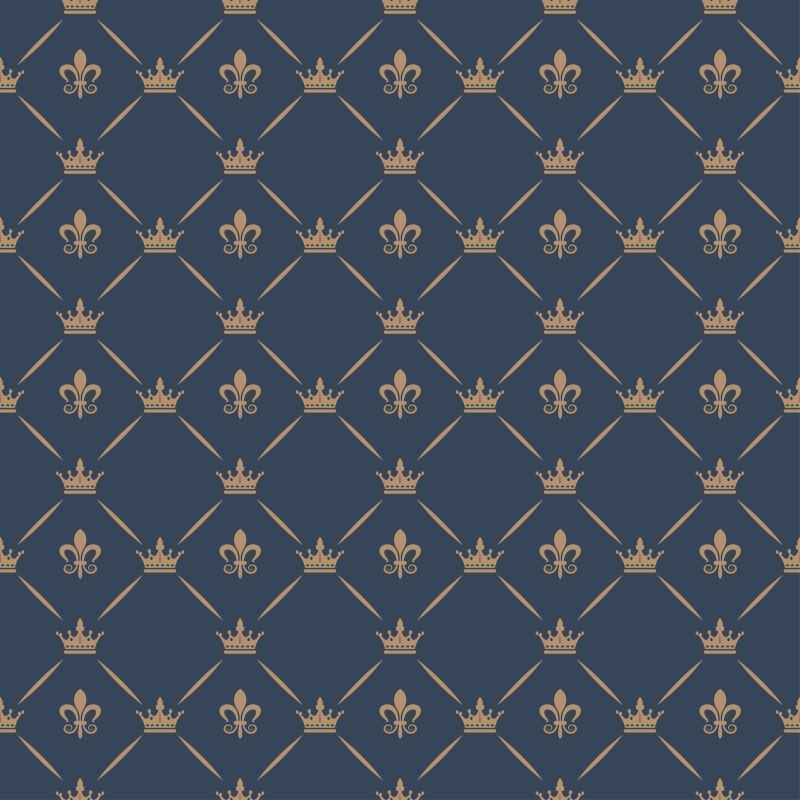 矢量的棕色花纹墙纸设计