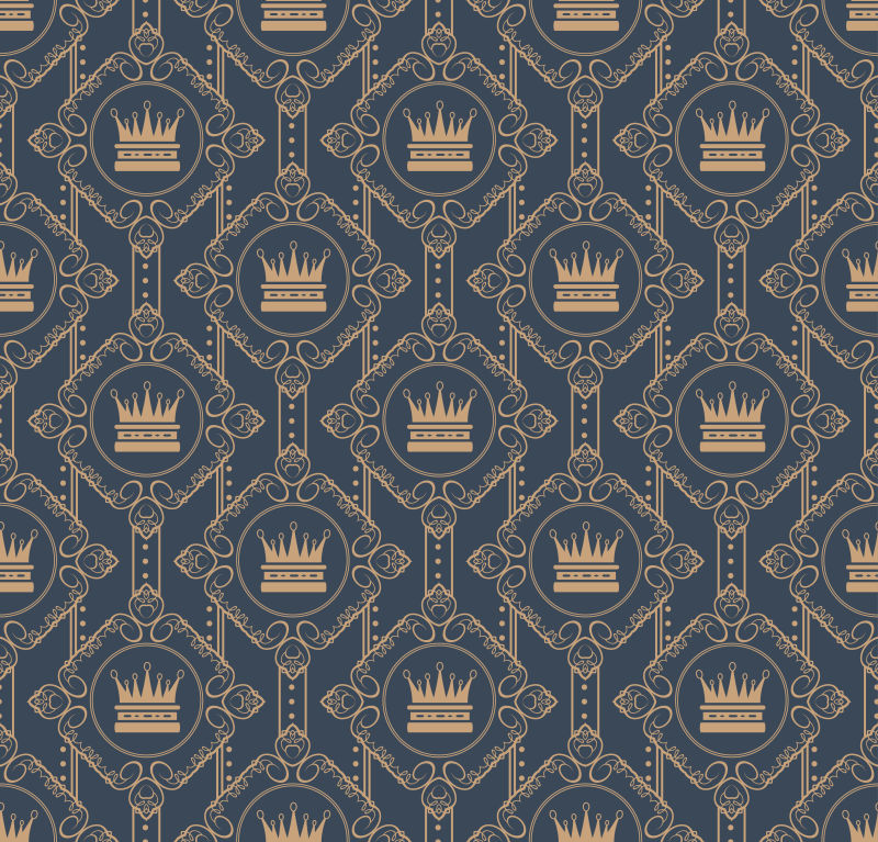 矢量的复古花纹背景设计