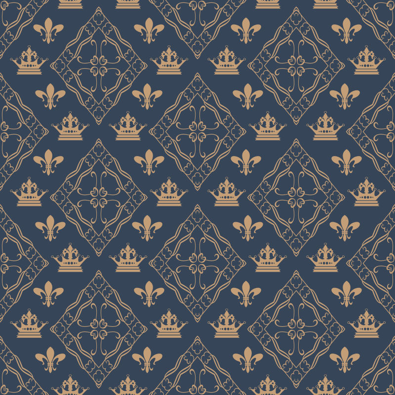 矢量的复古风格花纹设计