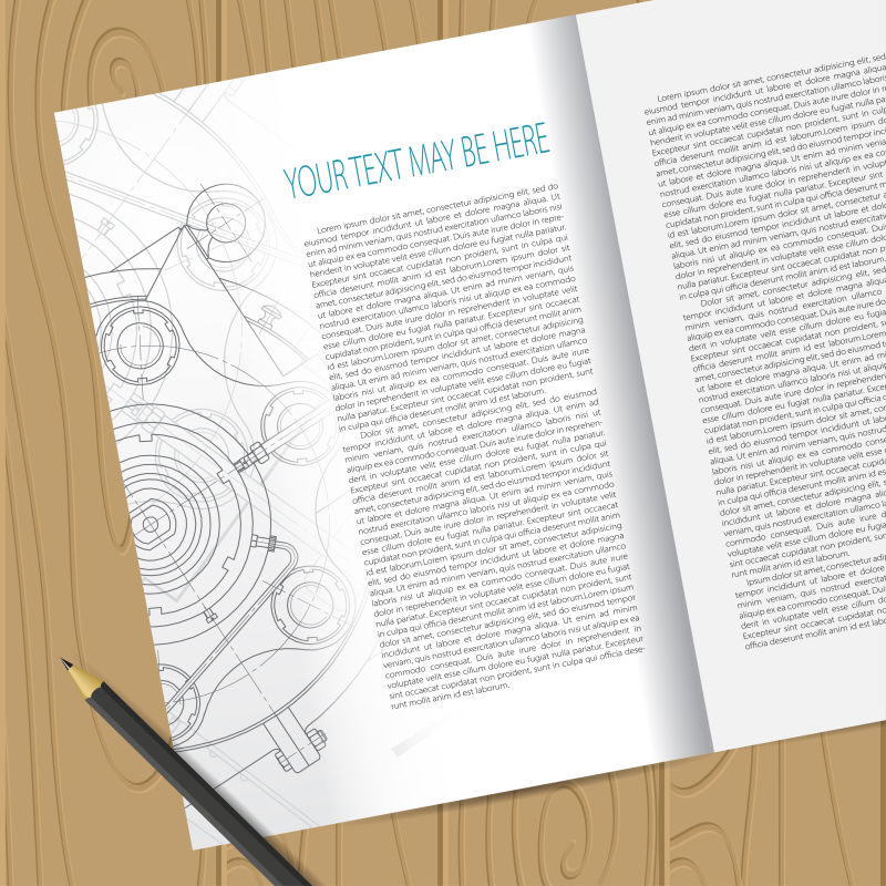 创意设计图元素的册子版面设计