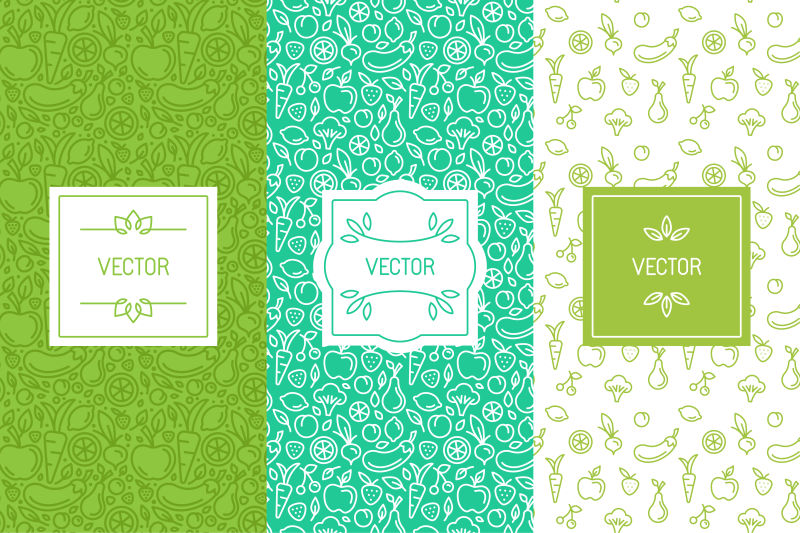 矢量可爱简笔画无缝装饰拼贴背景