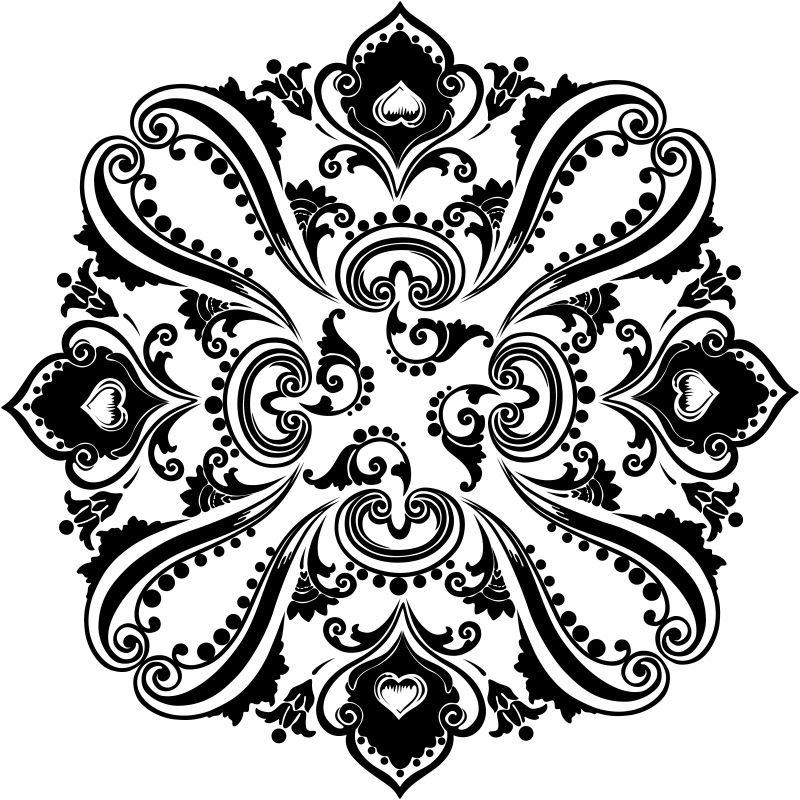 创意矢量装饰花卉纹样设计元素