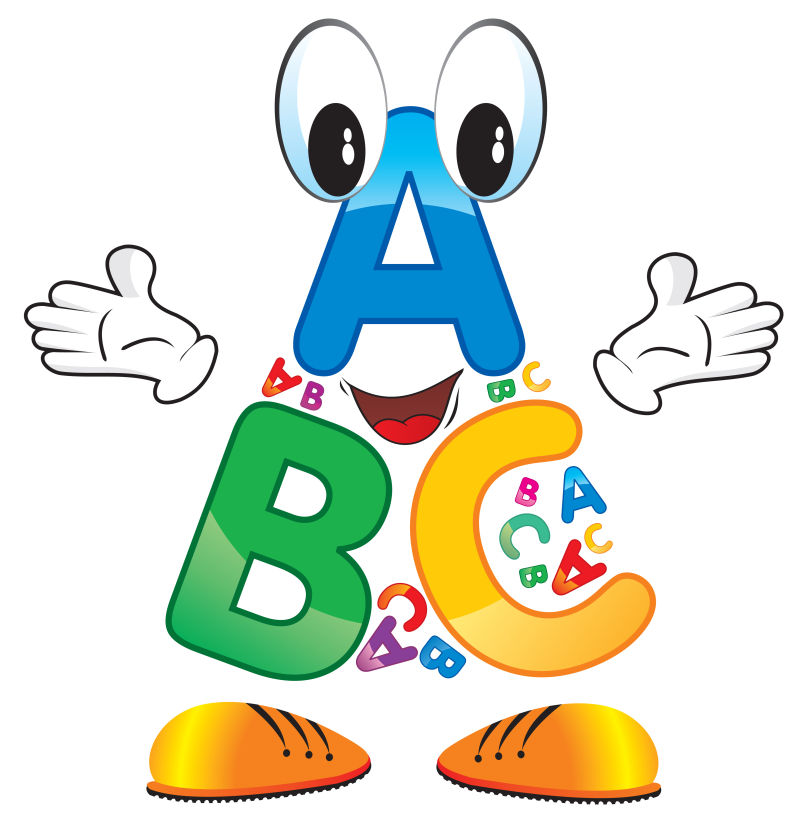 创意矢量回到学校概念的字母插图