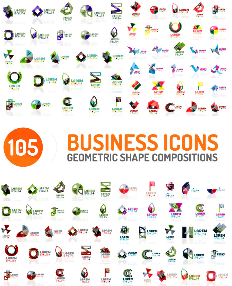 抽象几何矢量图标设计