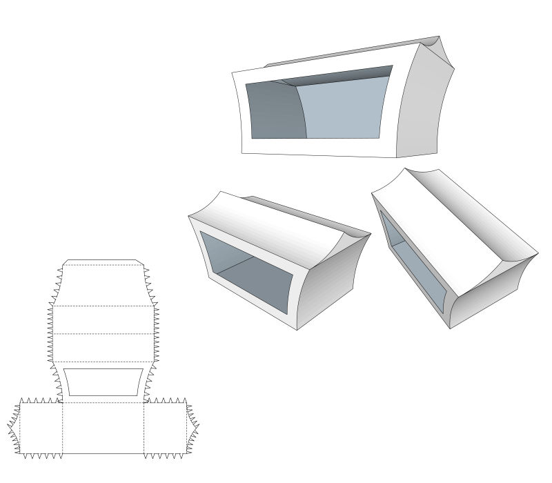 创意的白色纸箱矢量制作图
