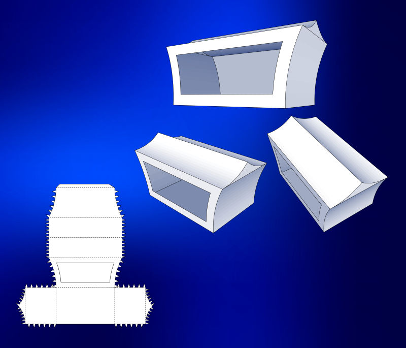 奇特外观的纸箱矢量设计