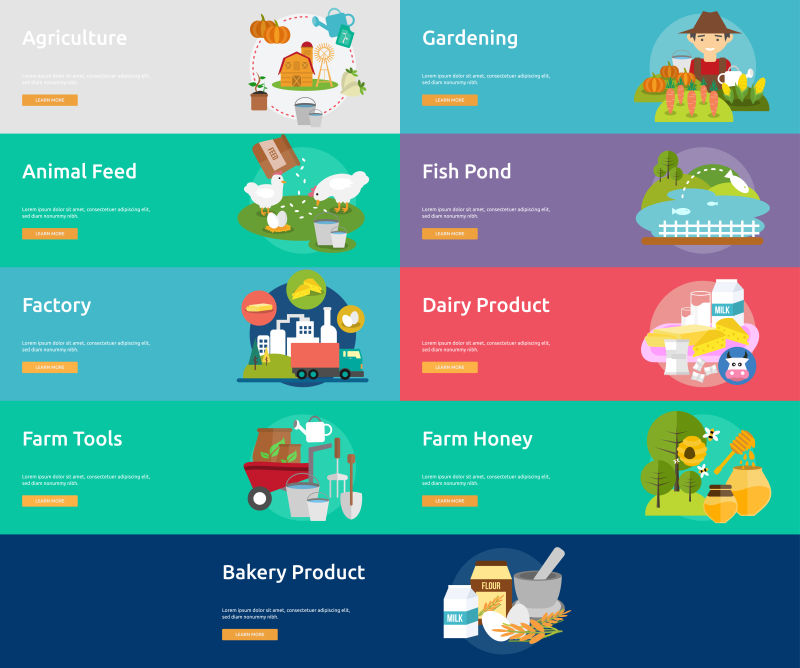 生态主题横幅矢量设计