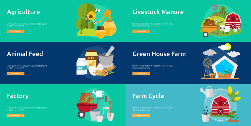 矢量的生态主题横幅设计