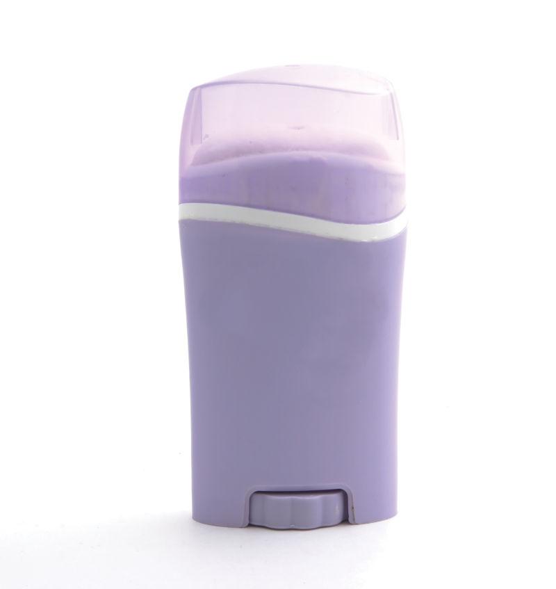 白色背景上的紫罗兰色除臭瓶