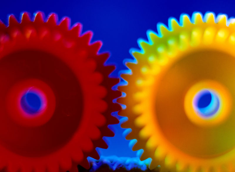 红黄色齿轮