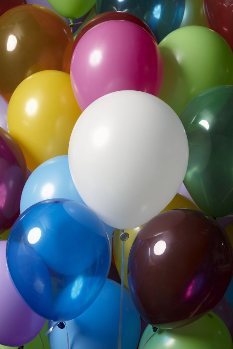 彩色气球特写镜头