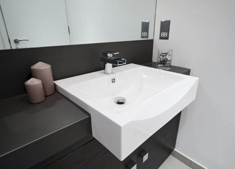 时尚浴室脸盆细节