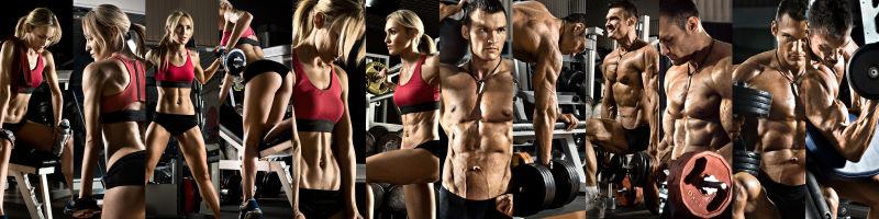 健身男女拼接