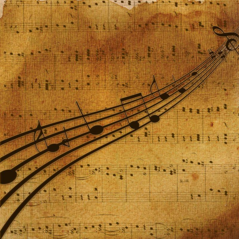 怀旧的一张音乐乐谱