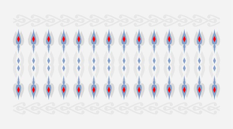 红色和蓝色的条状装饰品