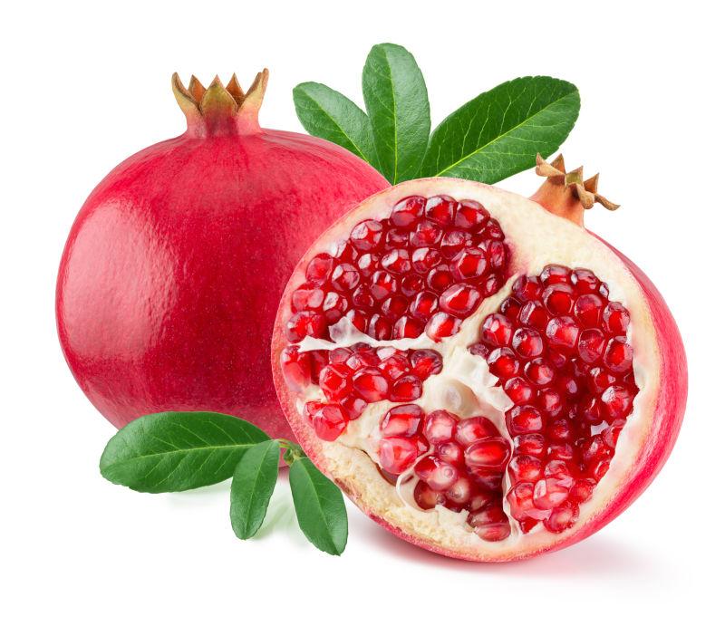 切开的美味石榴