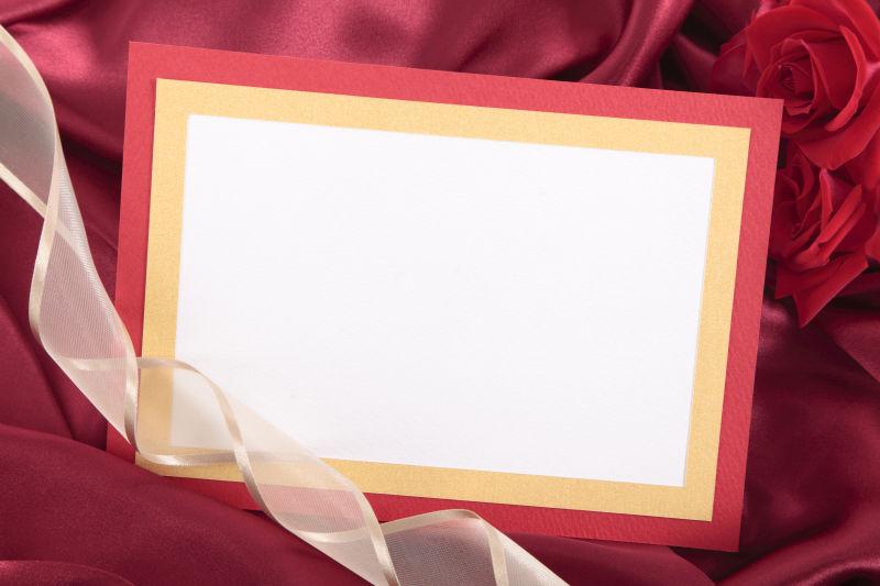 浪漫的红色情人节卡片