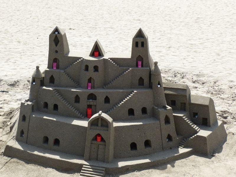 沙堆城堡简易沙雕图片图片