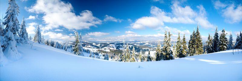美丽的冬日雪景