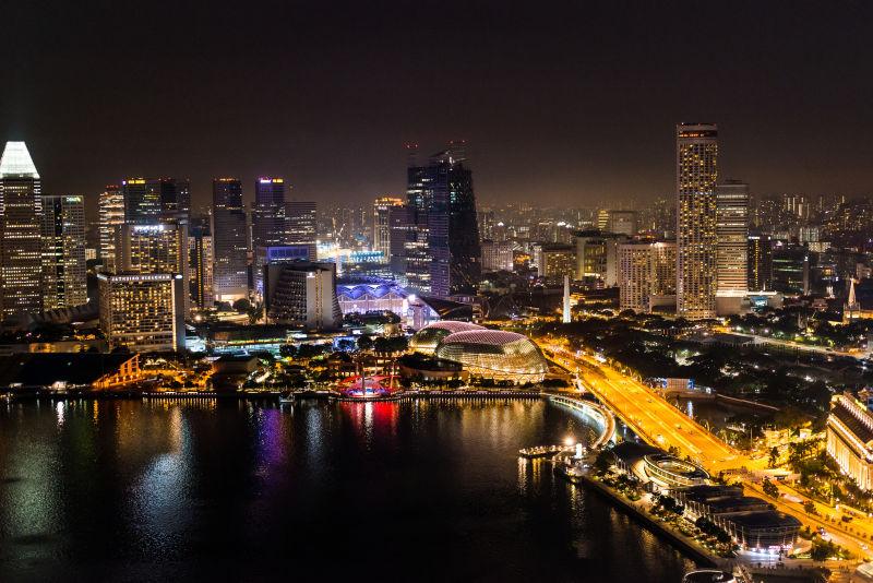 现代城市美丽的夜景