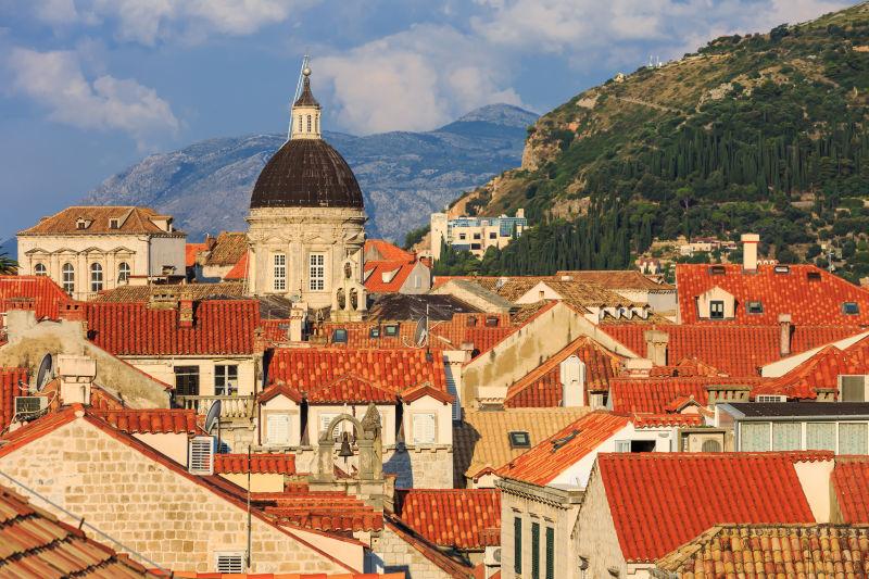 美丽的杜布罗夫尼克城市景色