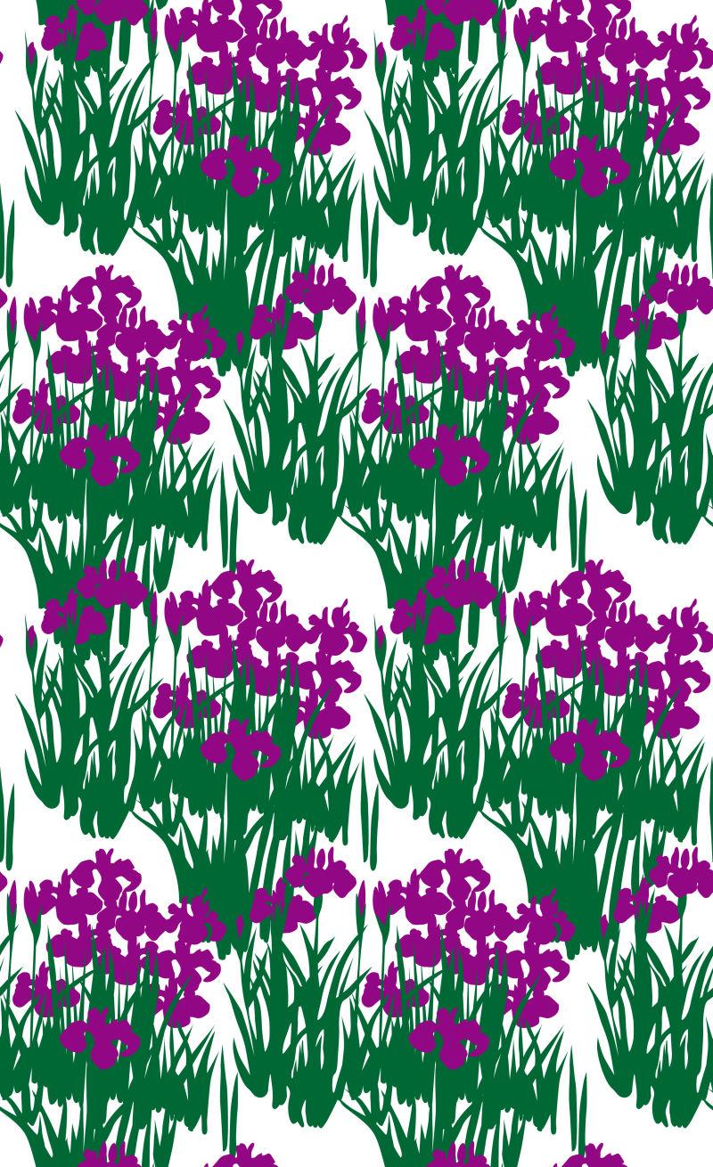 绿叶紫色花瓣纹理