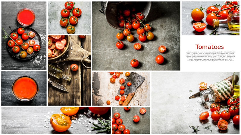 大量西红柿特写