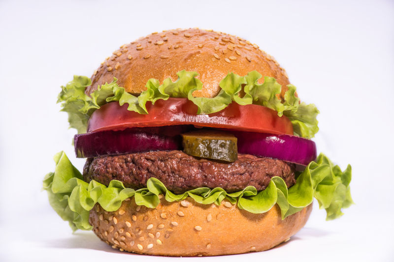 色香味俱全的芝士汉堡